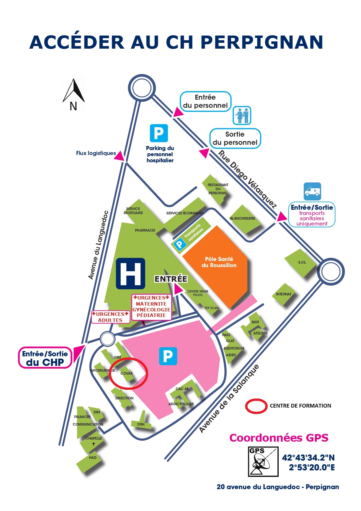 Plan d'accès de la salle de formation